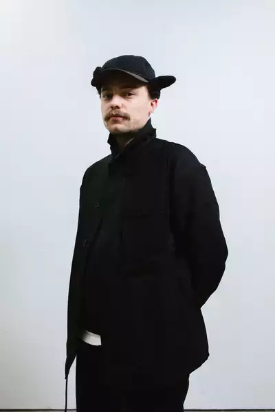 Ben Brumpton wearing all black clothing