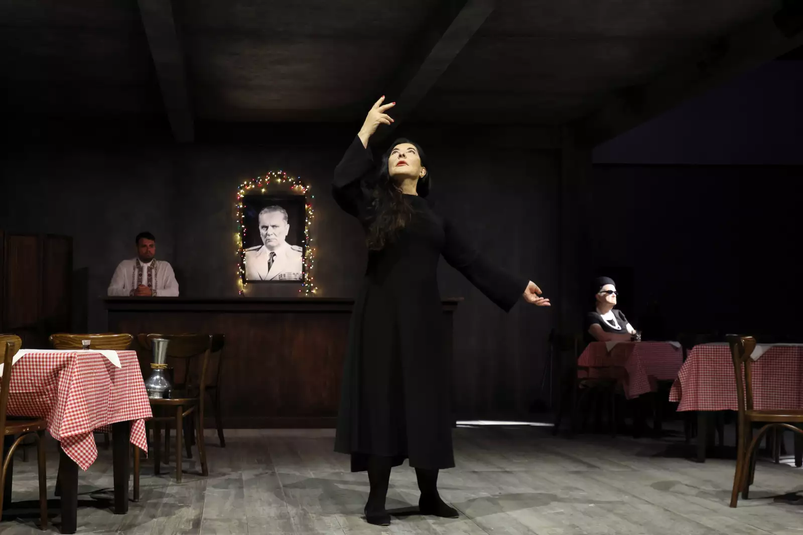 Aleksandar Timotić, Marina Abramović and Kath Fitzgibbon in Marina Abramović's Balkan Erotic Epic