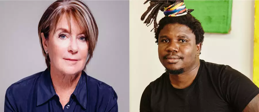 Composite image of Alvaro Barrington (right) and Suzanne Lacy (left)
