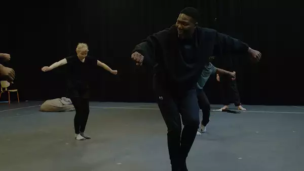 Choreographer Gregory Maqoma on the set of Return to the Forest