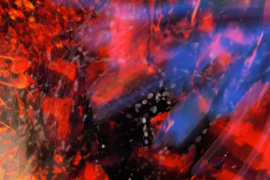 A digital artwork depicting an abstract fireplace by hippiezilla