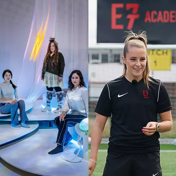 Composite image of Keiken (left) and Ella Toone (right)