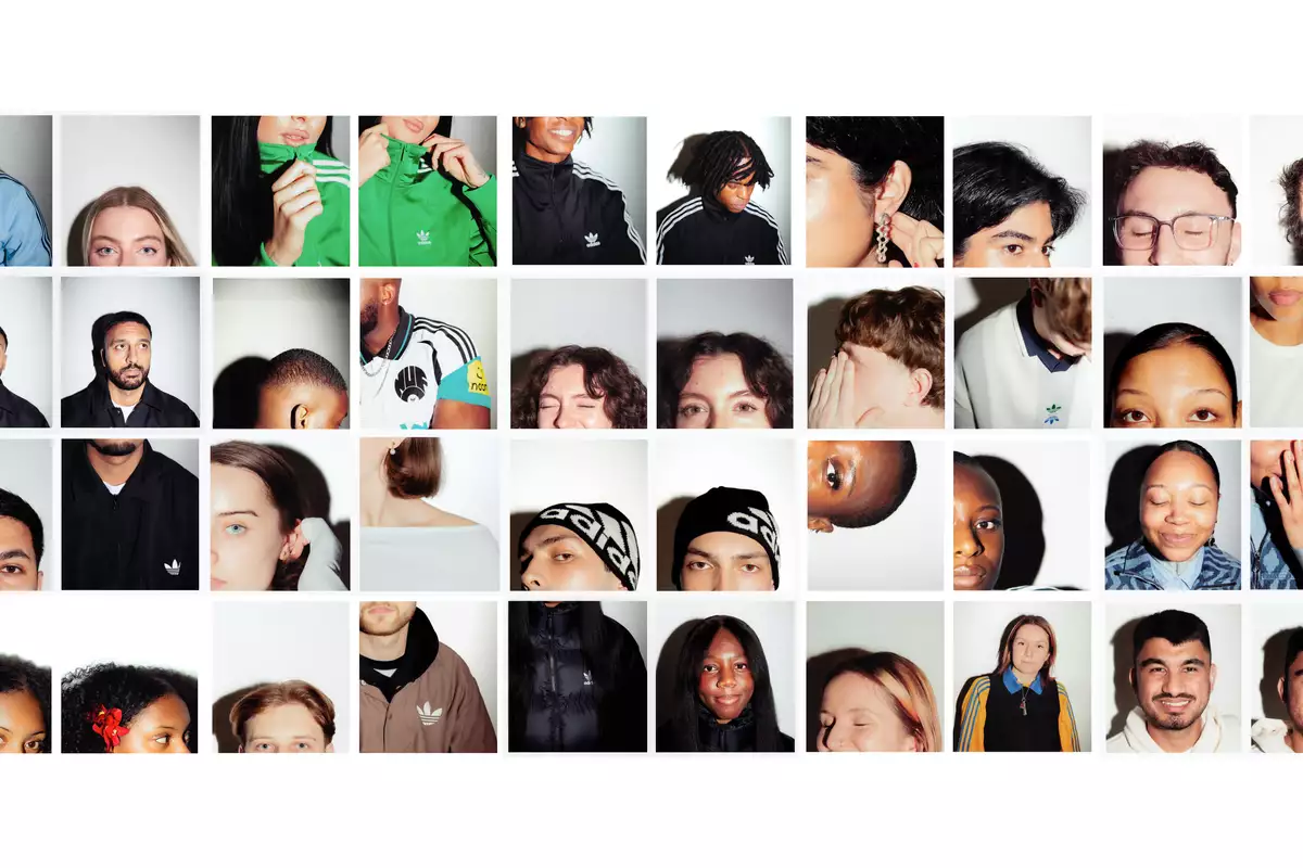 Polaroids of 20 creatives from the adidas Originals Creator Network North programme