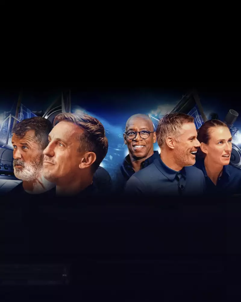 Gary Neville, Jamie Carragher, Ian Wright, Roy Keane and Jill Scott