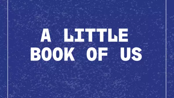White text on a deep blue background which reads 'A Little Book Of Us'