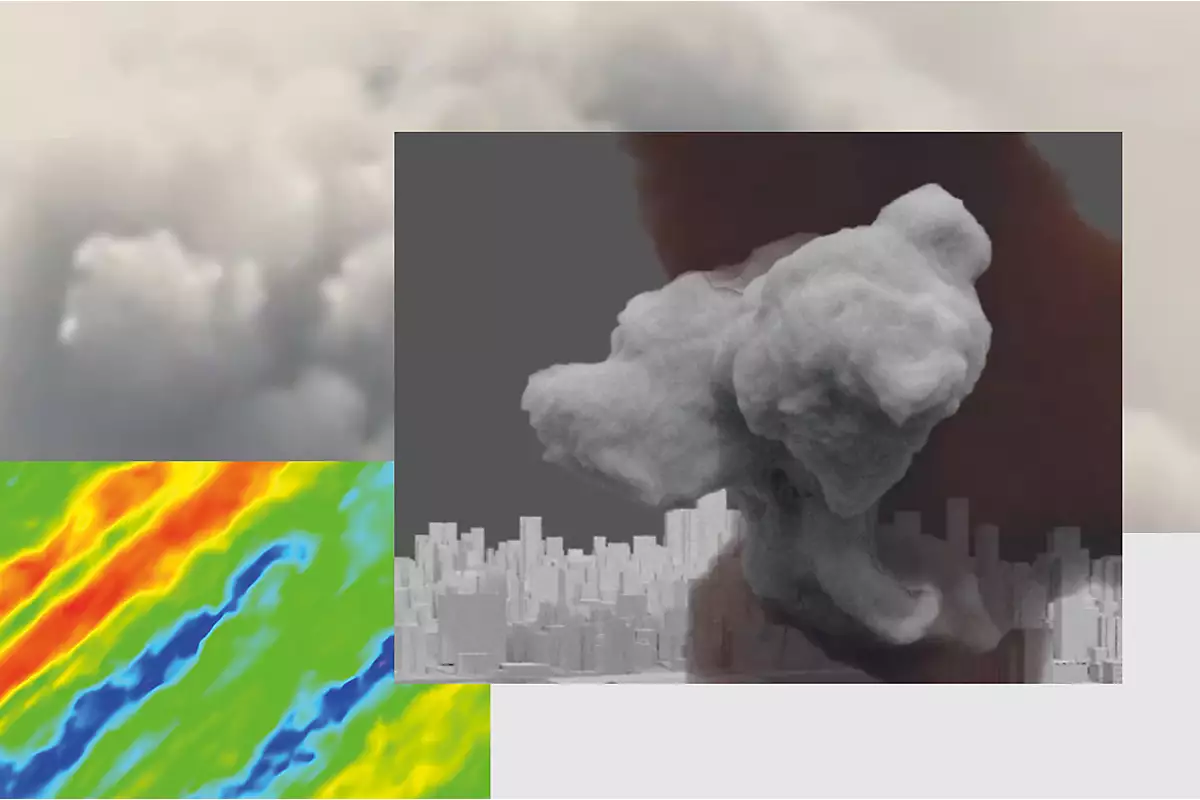A plume of cloud pollution