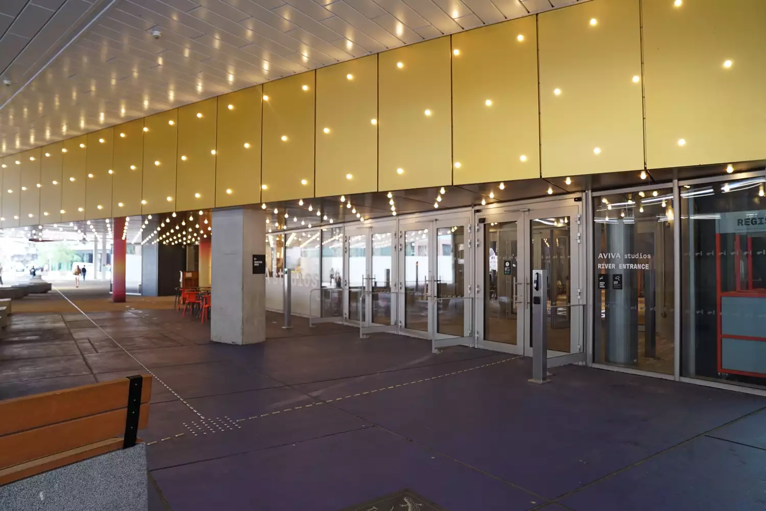 The doors from Riverside square leadings into the Social