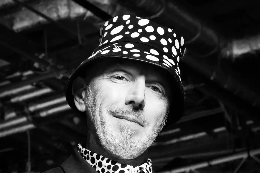 A black and white photograph of Tom Bloxham by Zoe Law