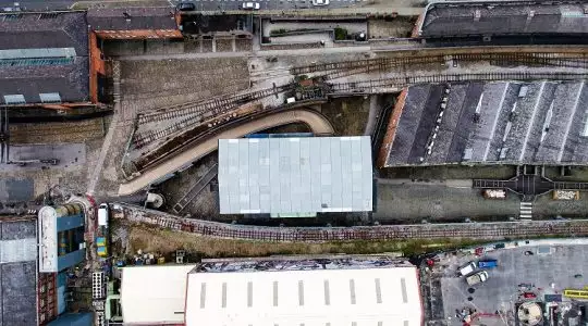 Drone footage of a chamber