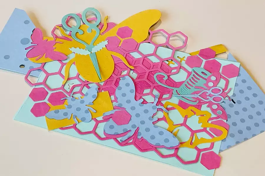 Colourful paper insects