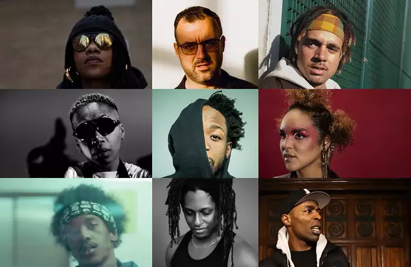 9 headshots of artists performing at Lowd Sound System