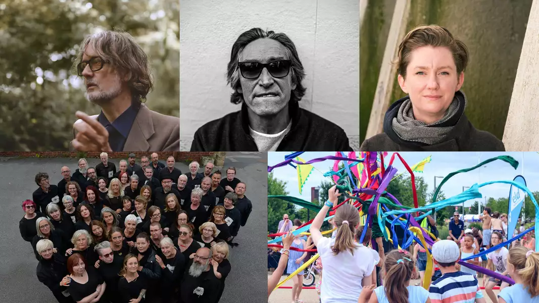 Headshots of the performers at the Sunday Service