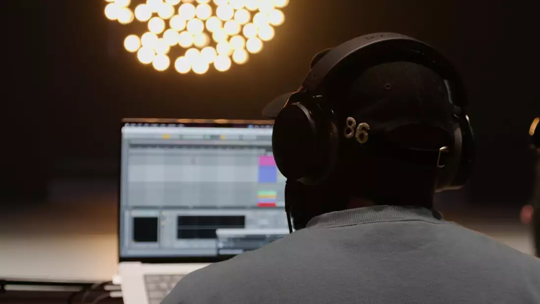 Free Your Mind composer and co-creator Michael 'Mikey J' Asante at the mixing desk