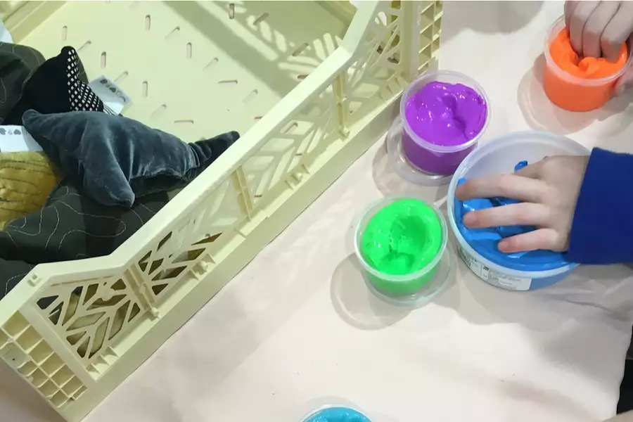 Photo of some art materials and paints on a table