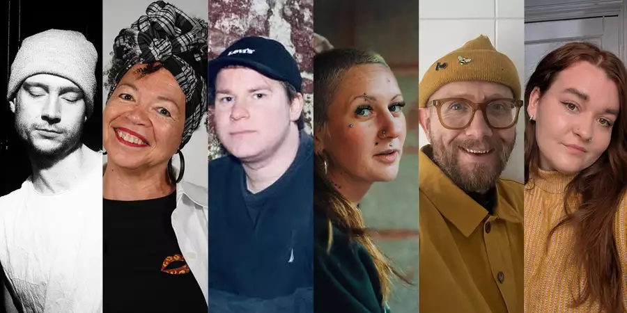 Composite image of the performers and speakers taking part in the Working Class Creative Exchange