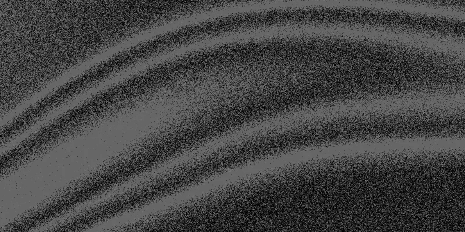 Abstract grayscale texture with soft curved bands and grainy noise.