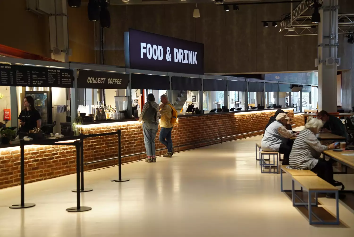 Food and drink sign above the bar in the Social