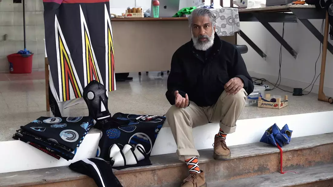 Artist Keith Khan in his Girona studio