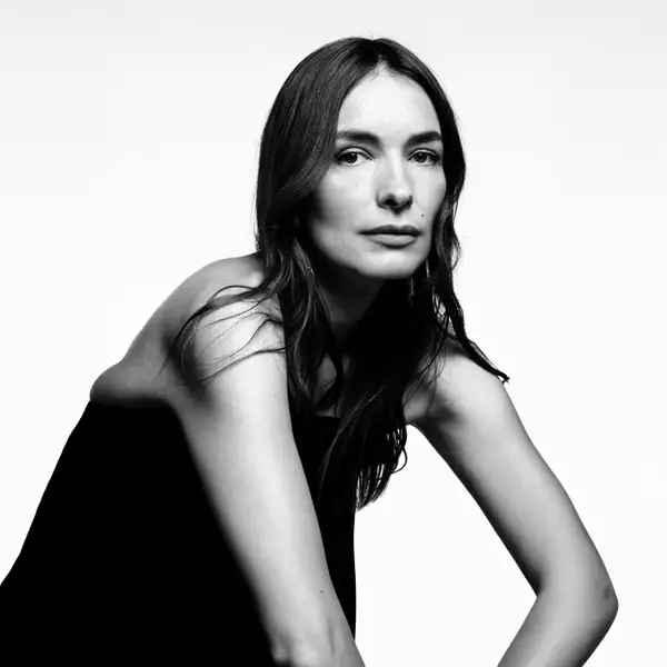 Black and white headshot of Roksanda