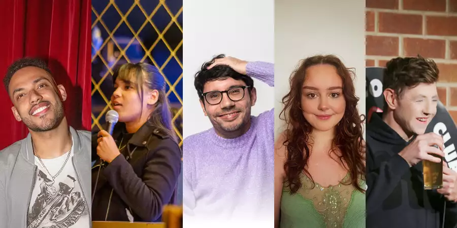 Composite image of the performers at Crippled with Laughter's show in January