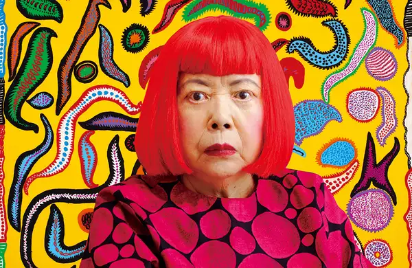 A photo of the artist Yayoi Kusama