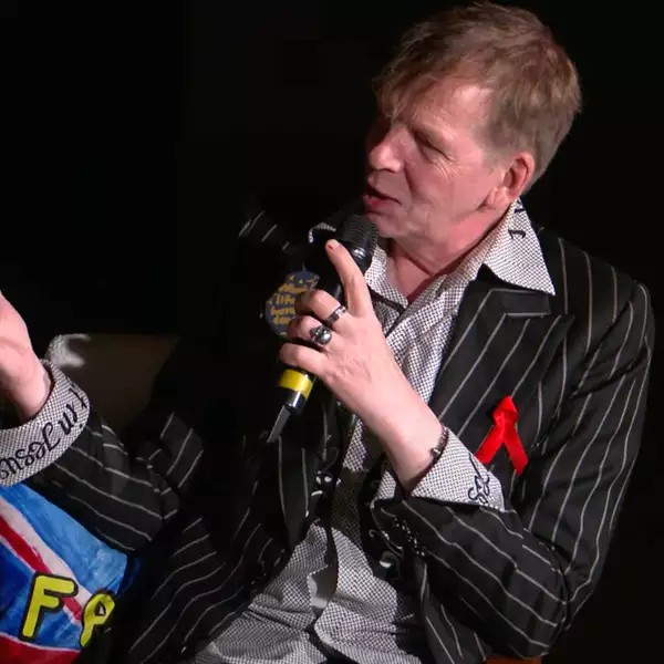 David Hoyle giving a talk