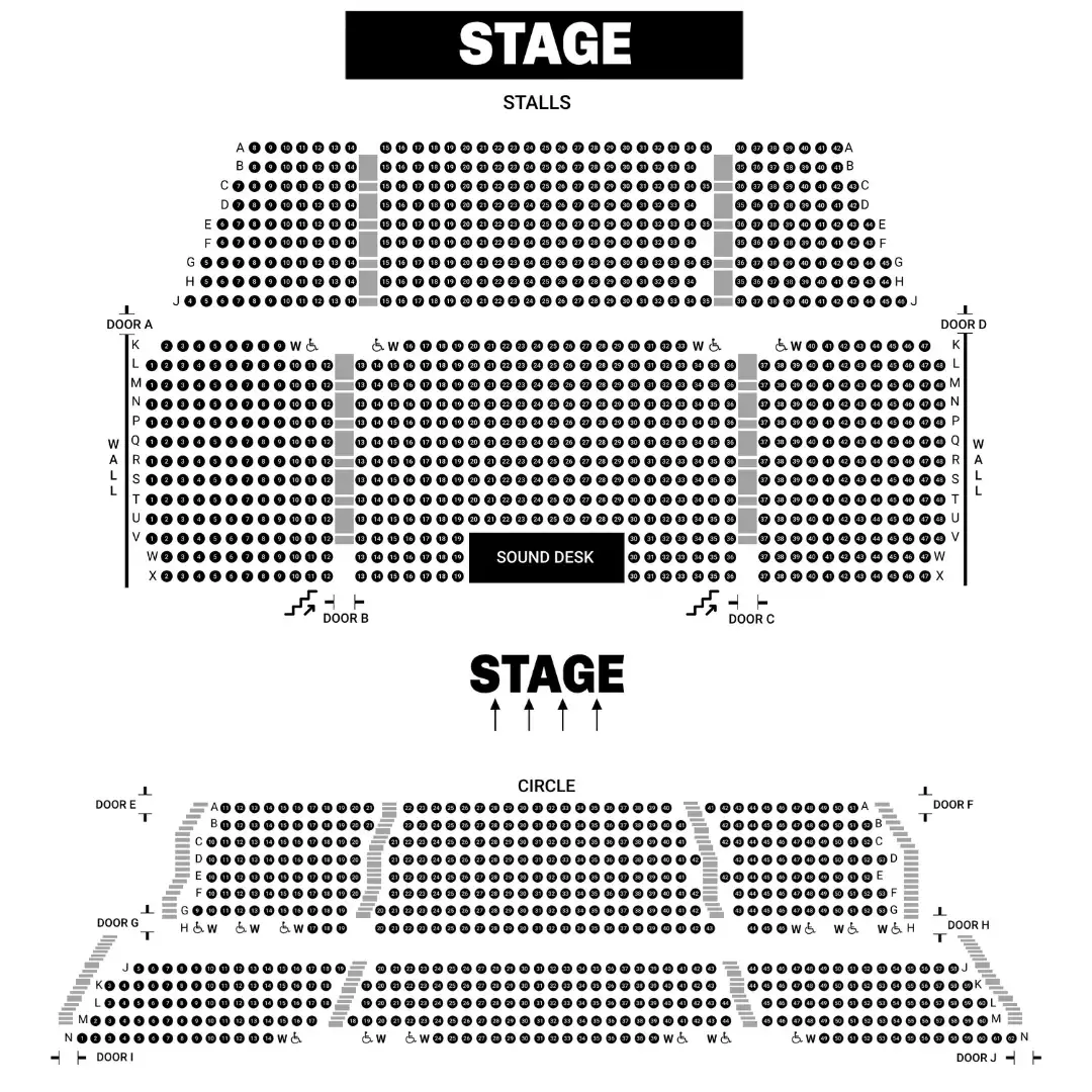 Seating layout for the Hall