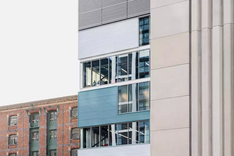 Photo of the Aviva Studios tower exterior