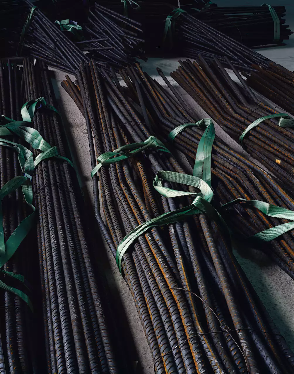 Steel reinforcement bundles during the Aviva Studios build