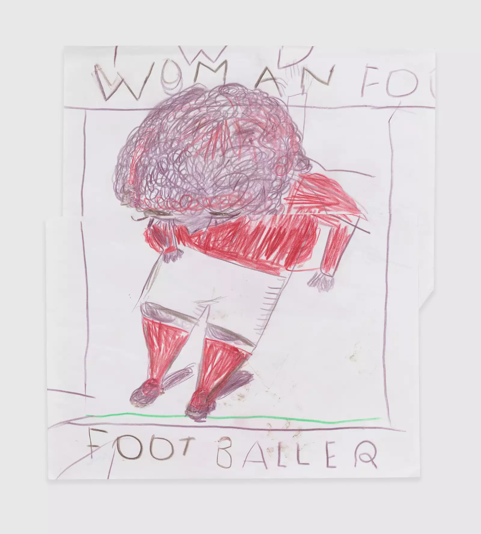 A photo of Rose Wylie's artwork in Football City Art United