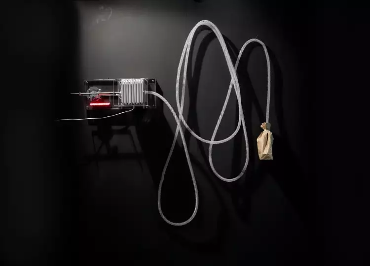 An artwork showing a mechanical artwork