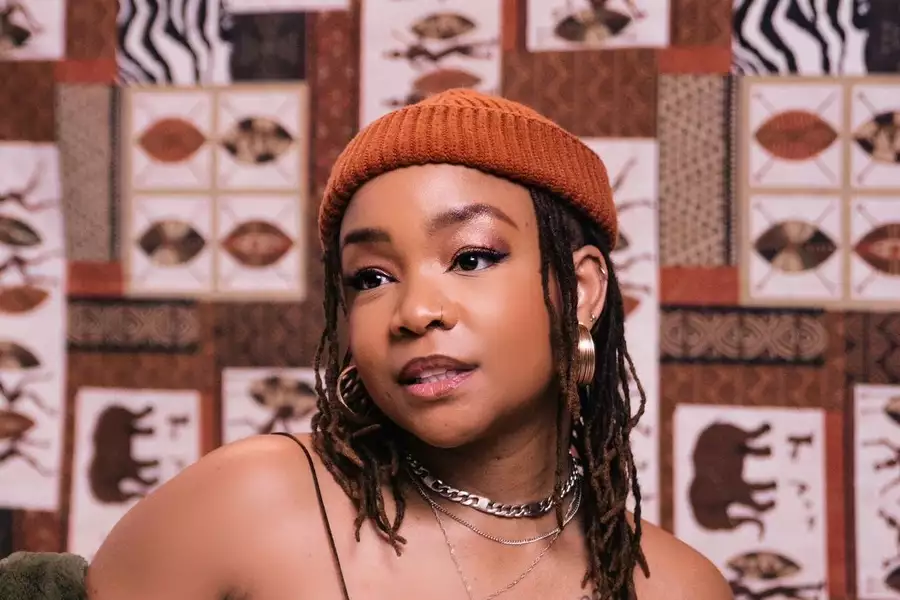 Artist Lebo wearing a beanie hat