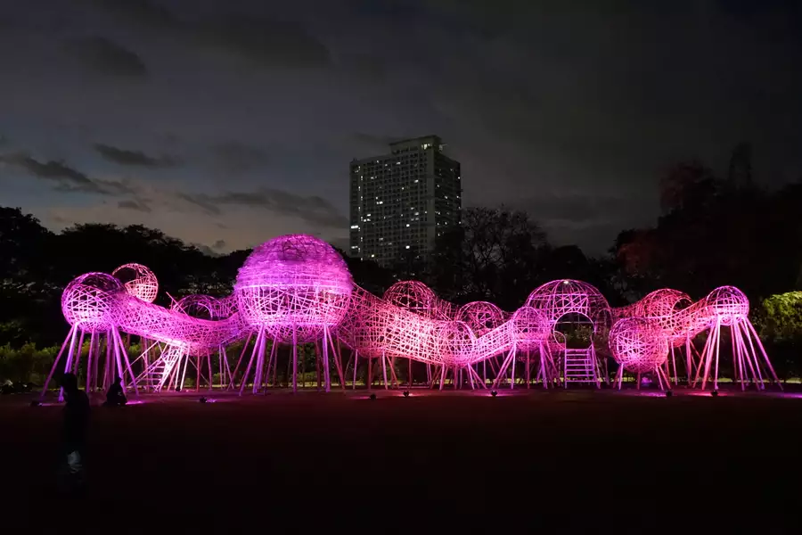 Artwork by Leeroy New lit up in the dark