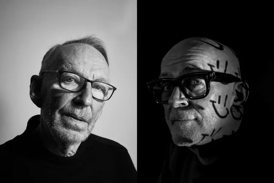 Black and white composite image of Mike Pickering and Graeme Park
