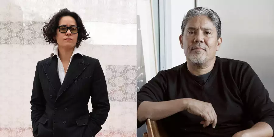 Composite image of Bárbara Sánchez Kane (left) and Paul Pfeiffer (right)