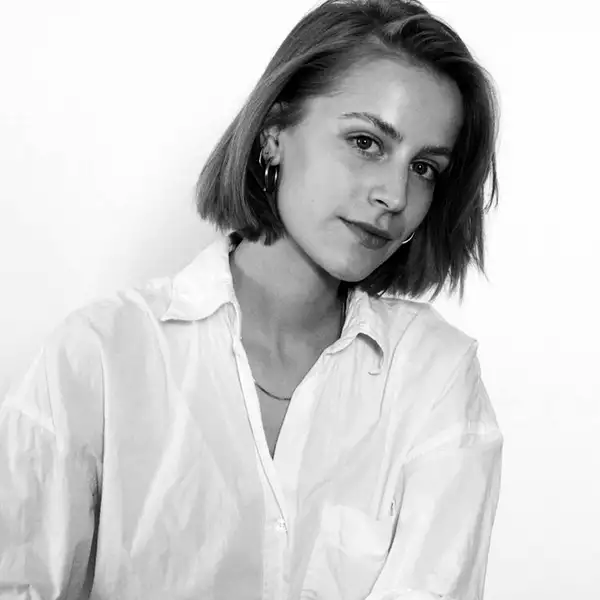 Black and white headshot of Helene Schoenebaum