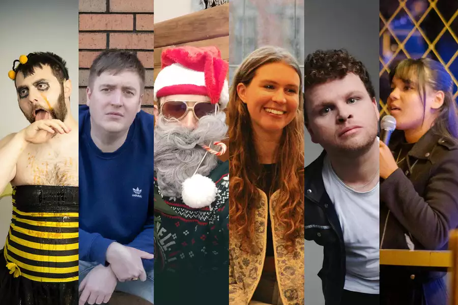 Composite image of the performers in Crippled with Laughter November edition