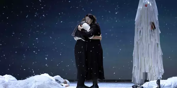 A scene from Balkan Erotic Epic touring theatre version.