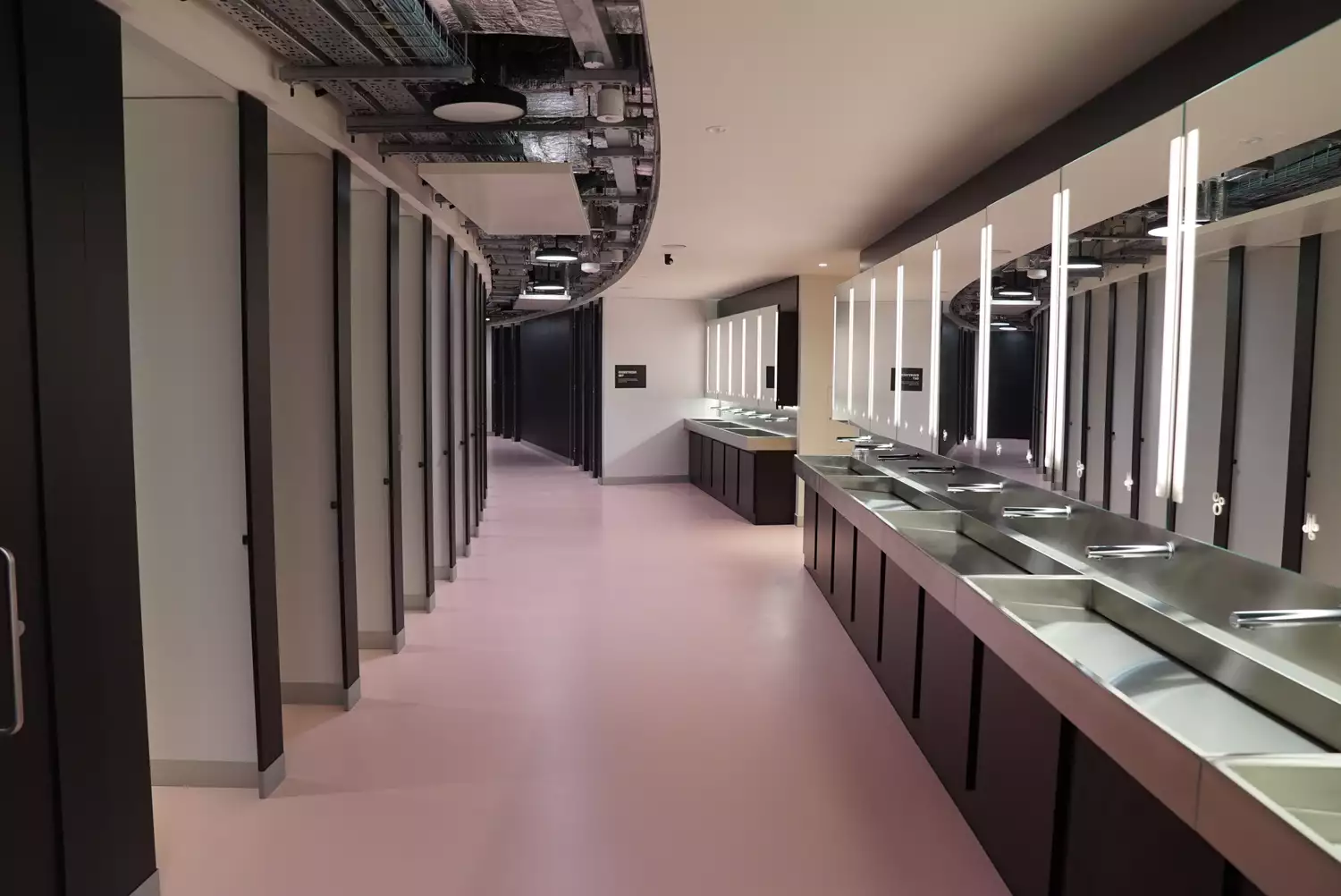 Inside of the toilets at Aviva Studios by the Hall