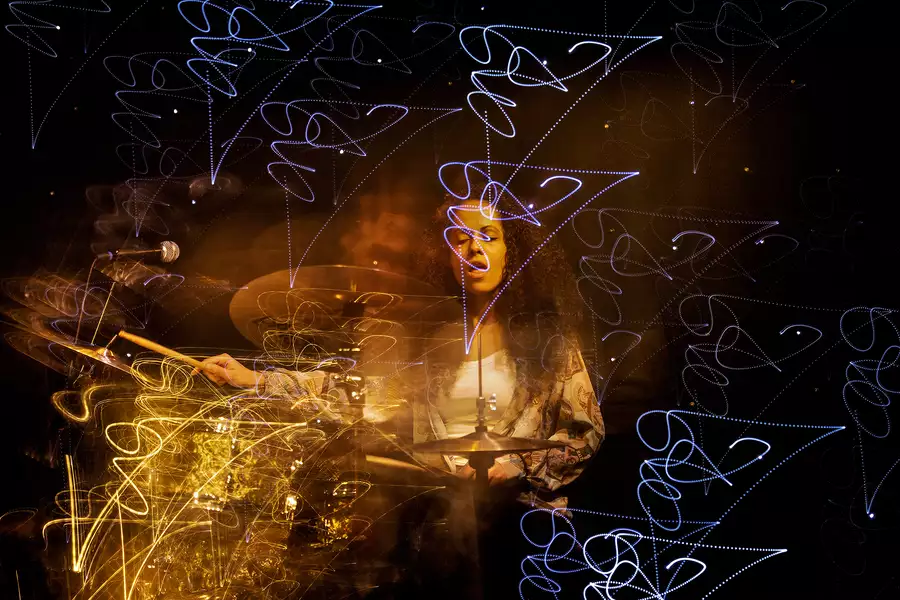 Jas Kayser on the drums