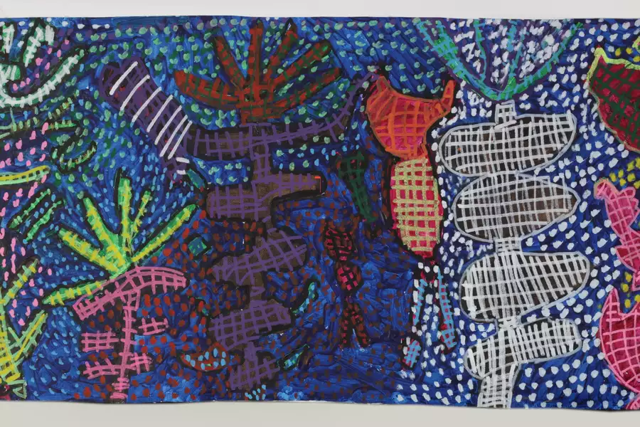 Colourful painting on canvas by Maureen Callaghan