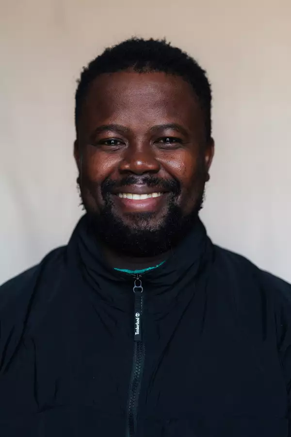 Katlego Kaygee Letsholonyane in a black fleece