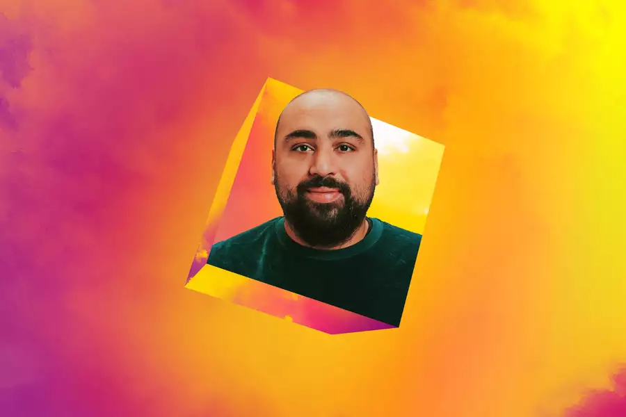 Asim Chaudhry headshot floating on the Dream Space pink and yellow background