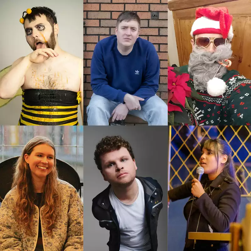 Composite image of the performers in Crippled with Laughter November edition