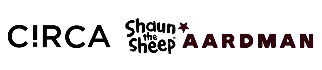 Circa, Shaun the Sheep and Aardman logos